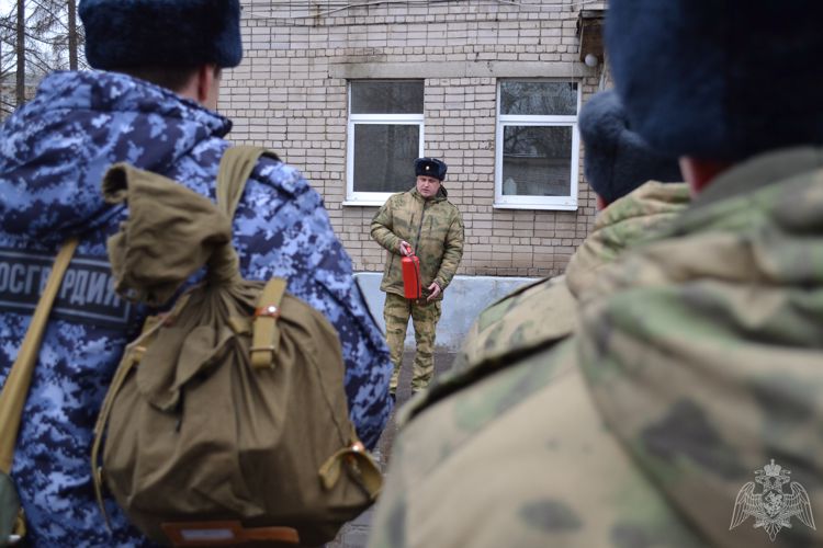 В Управлении  Росгвардии по Ивановской области состоялась противопожарная тренировка 