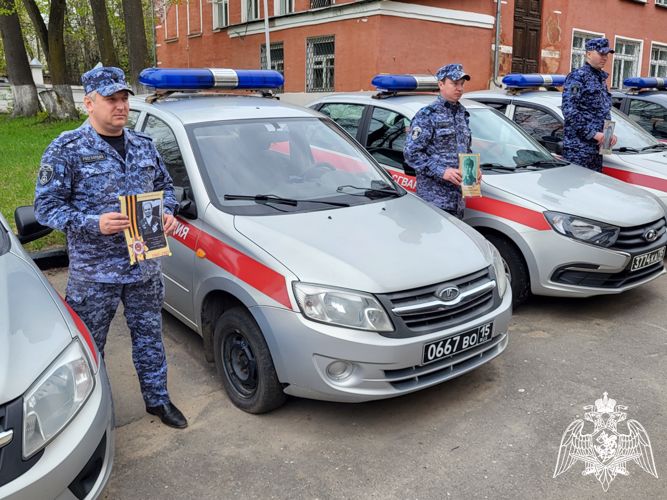 В Иванове росгвардейцы поддержали акцию «Бессмертный автополк»