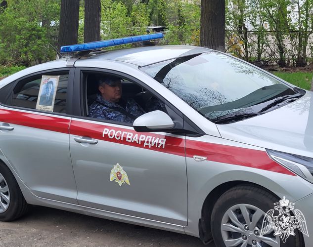 В Иванове росгвардейцы поддержали акцию «Бессмертный автополк»