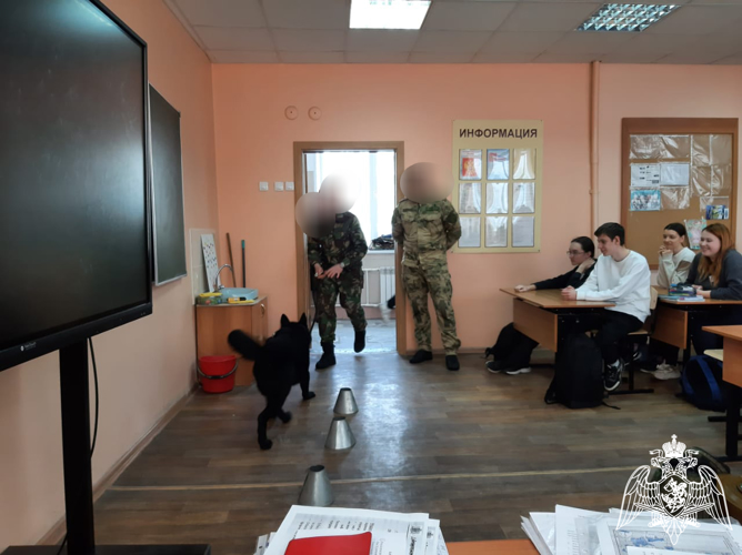 Кинологи Росгвардии рассказали о своей профессии школьникам