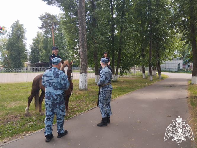 Сотрудники Росгвардии приняли участие в обеспечении безопасности Дня России в Иванове