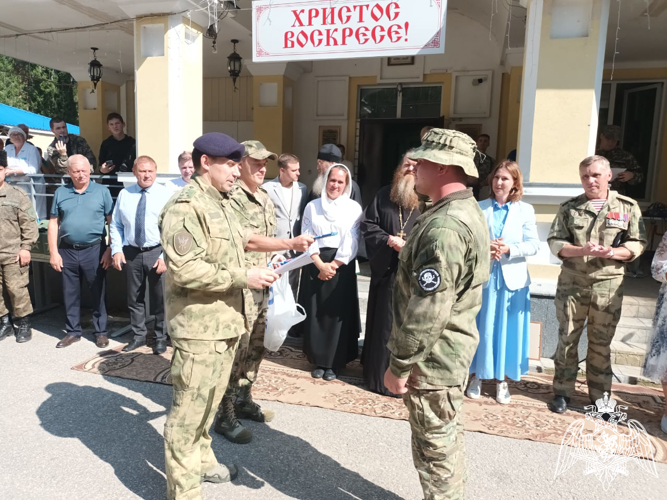 Сотрудники Росгвардии приняли участие в торжественной церемонии закрытия военно-спортивных сборов "Клещевские зори-2024"