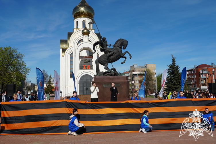 Акцию «Георгиевская ленточка» поддержали росгвардейцы в Иванове